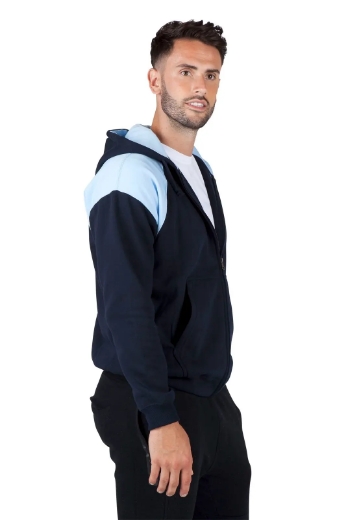 Picture of RAMO, Shoulder Contrast Zip Hoodie